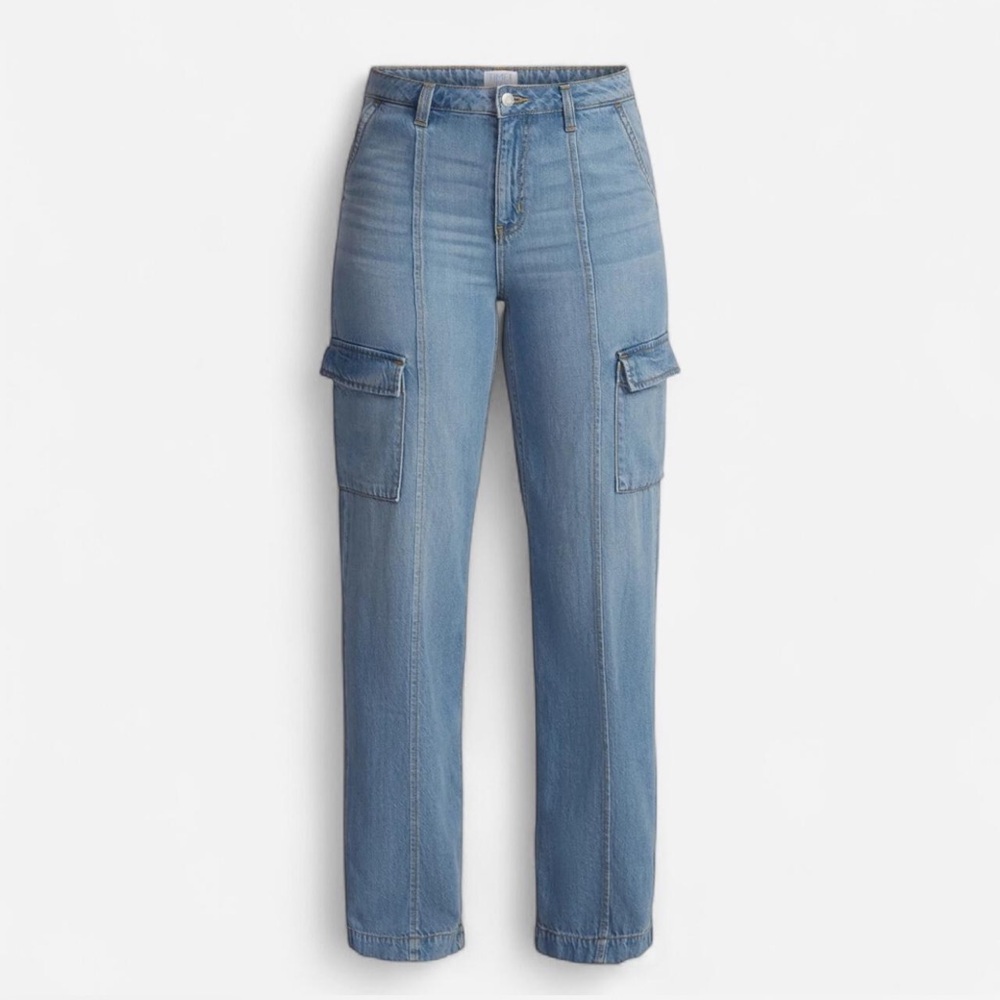 NWT High-Rise Cargo Jeans Women’s Size 20 | 31” Inseam Denim Straight-Leg Pants